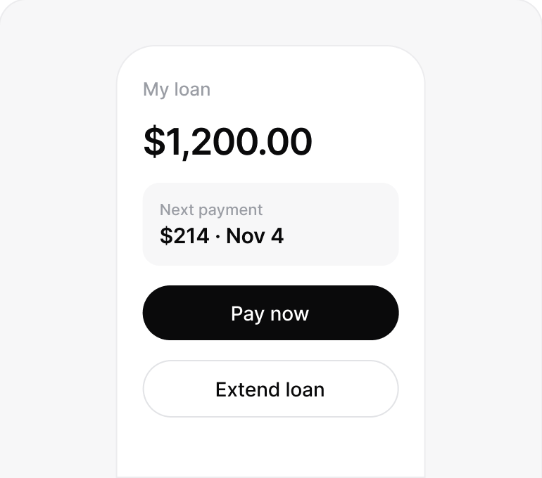 Customer portal: lendhero interface